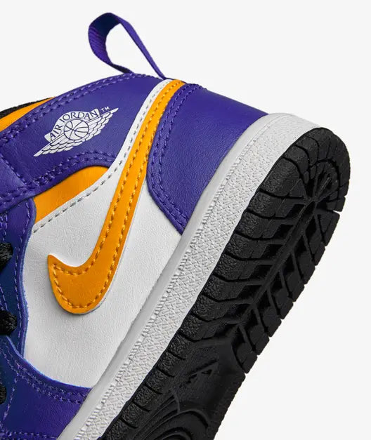 Jordan 1 Mid 'Lakers' (TD) - Funky Insole