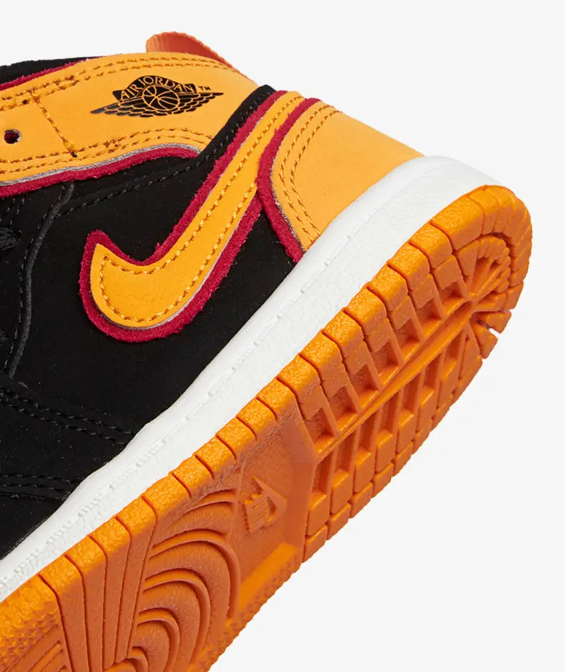 Jordan 1 Mid SE 'Vivid Orange' (TD) - Funky Insole