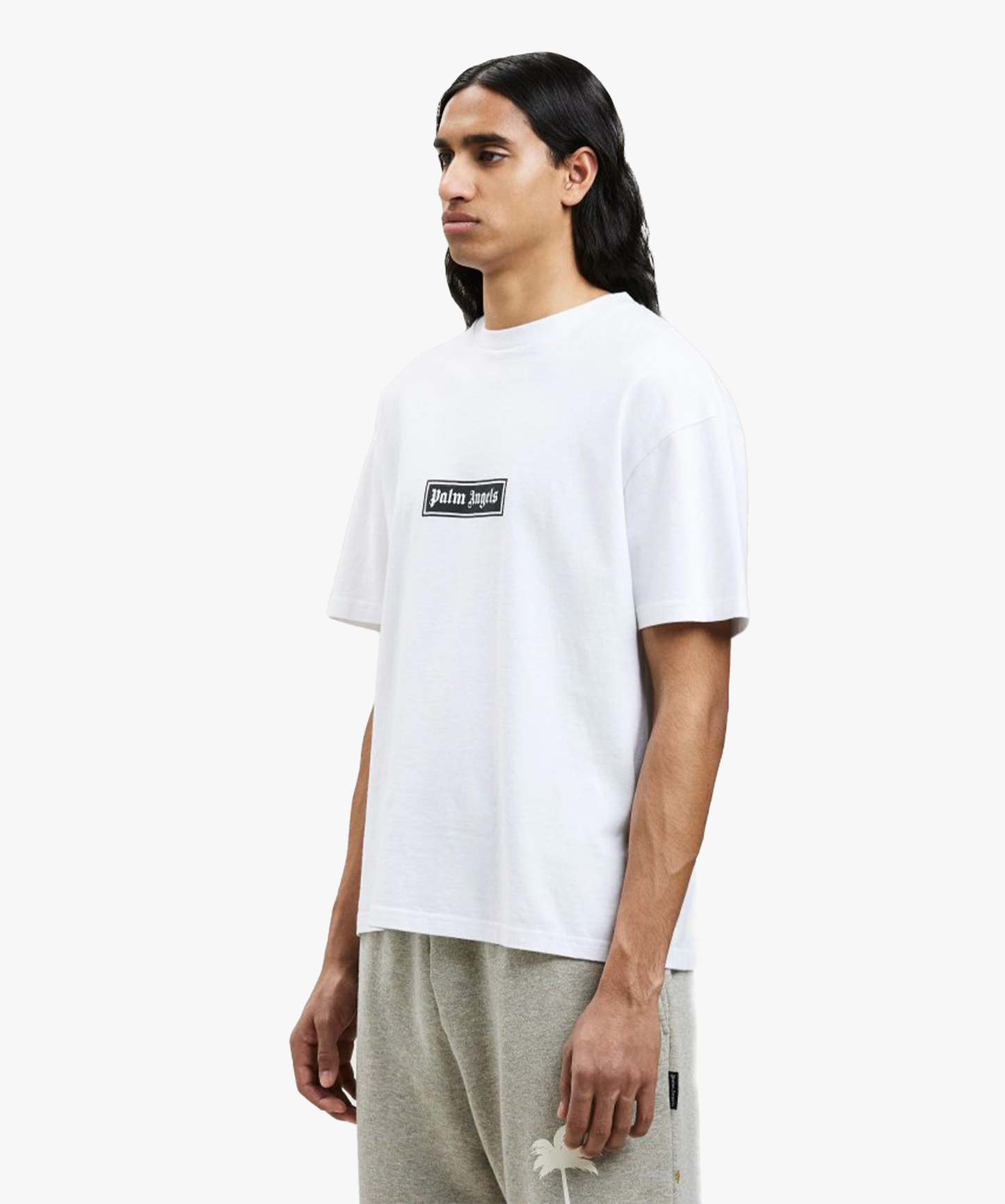 Palm Angels Garment Dye Box Logo Tee White - Funky Insole