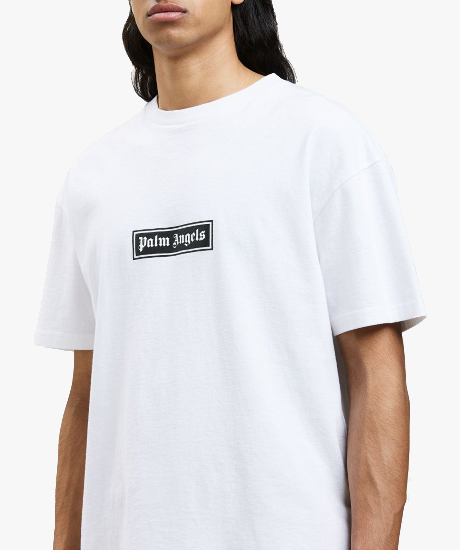 Palm Angels Garment Dye Box Logo Tee White - Funky Insole