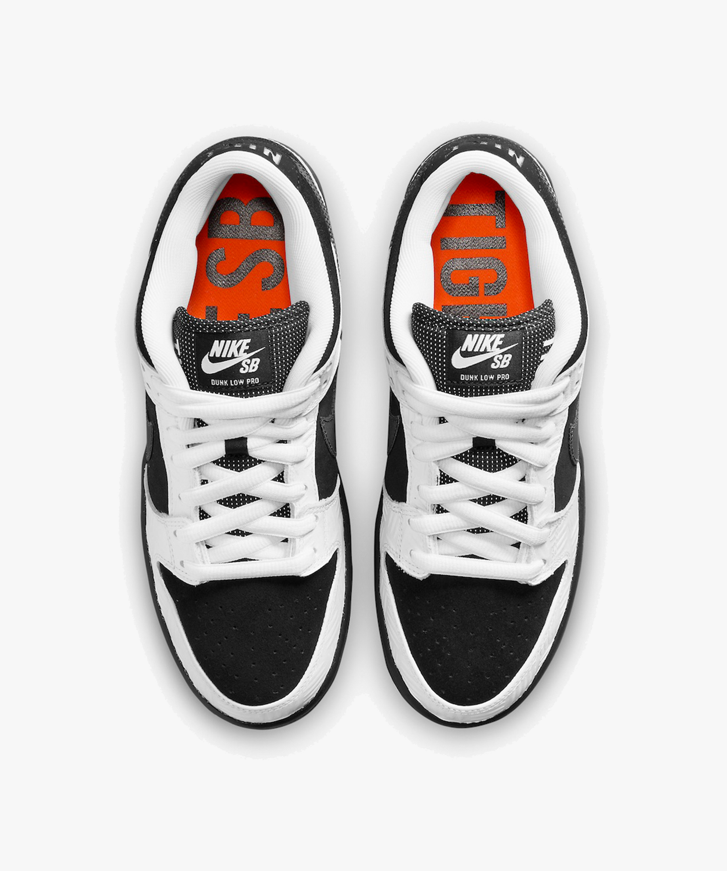 Nike SB Dunk Low Pro x TIGHTBOOTH 'Black and White' - Funky Insole