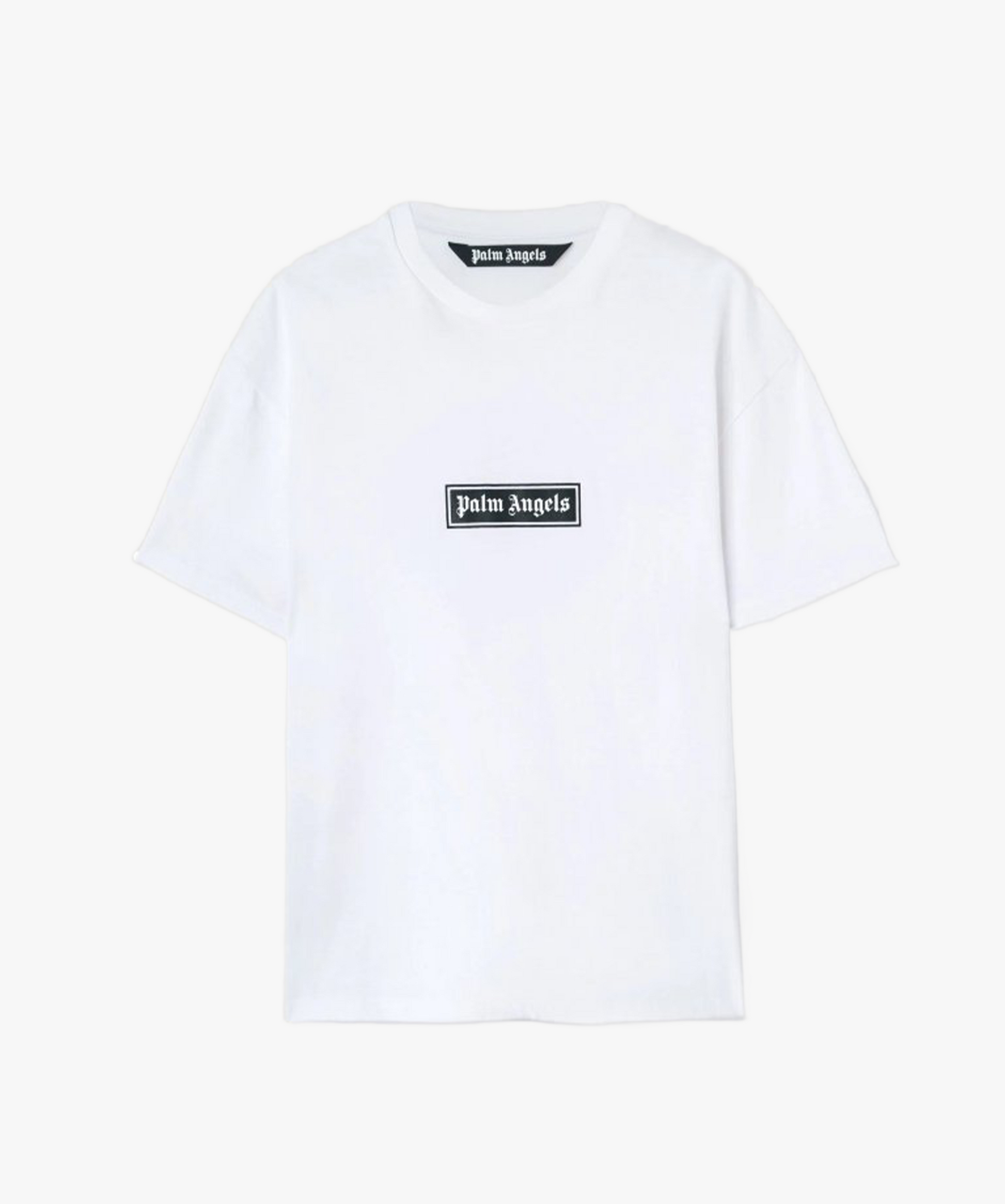 Palm Angels Garment Dye Box Logo Tee White - Funky Insole