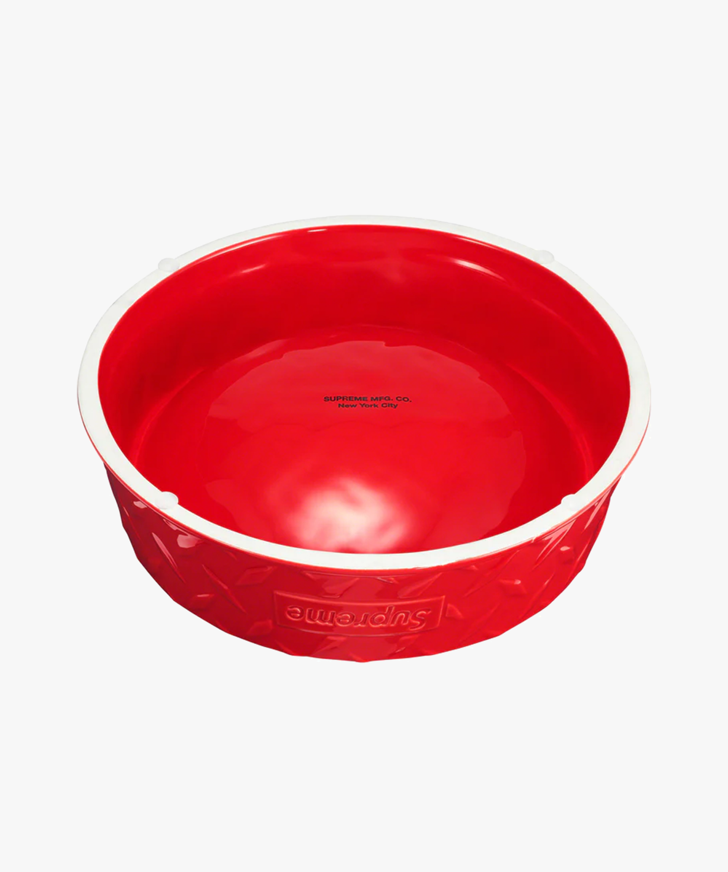 Supreme Diamond Plate Dog Bowl Red - Funky Insole