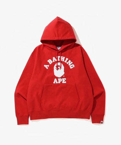 A Bathing Ape College Pullover Hoodie Red - Funky Insole