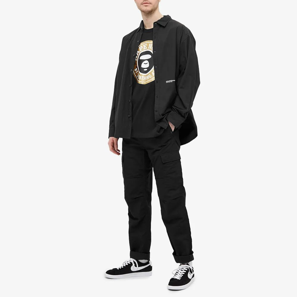 AAPE Moon Face Glitter Camo Tee Black - Funky Insole