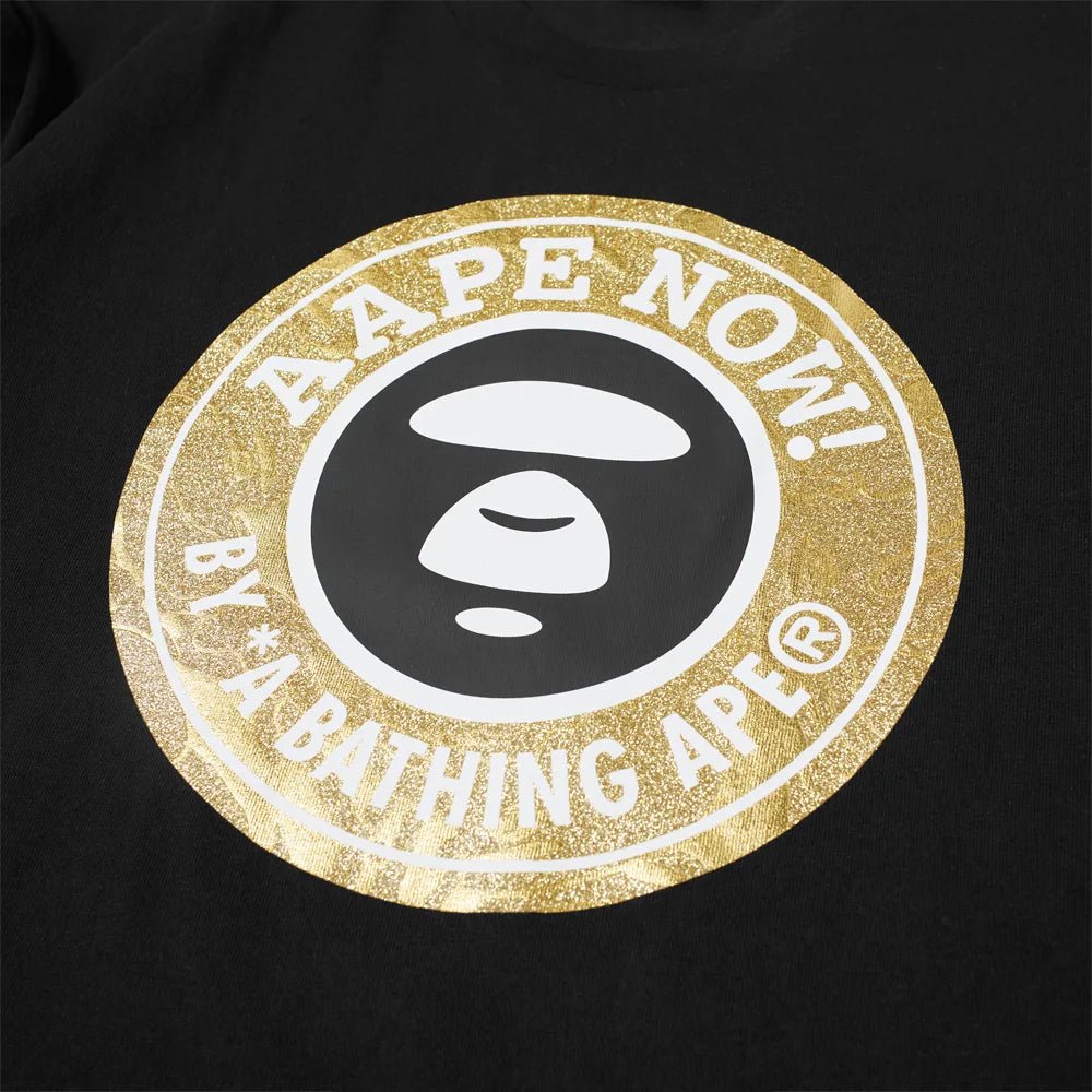 AAPE Moon Face Glitter Camo Tee Black - Funky Insole