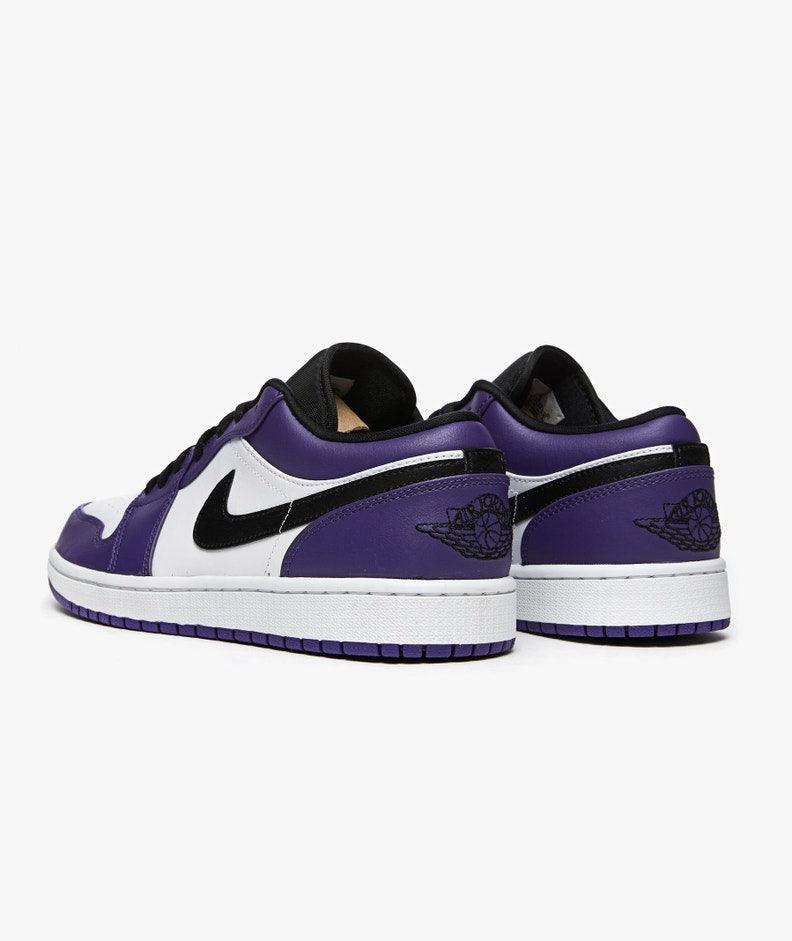 Jordan 1 Low 'Court Purple White' - Funky Insole