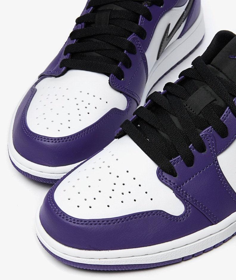 Jordan 1 Low 'Court Purple White' - Funky Insole