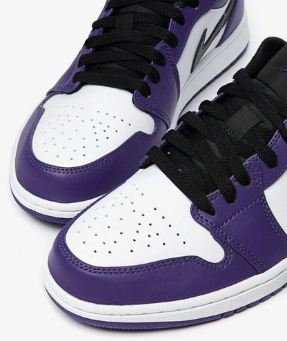 Jordan 1 Low 'Court Purple White' - Funky Insole