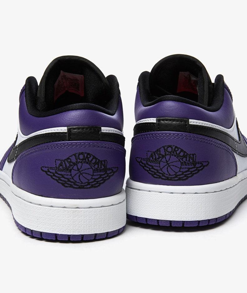 Jordan 1 Low 'Court Purple White' - Funky Insole