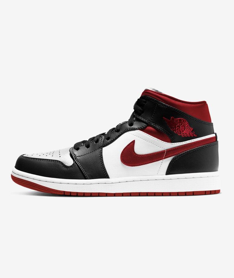 Jordan 1 Mid 'Gym Red Black White' - Funky Insole