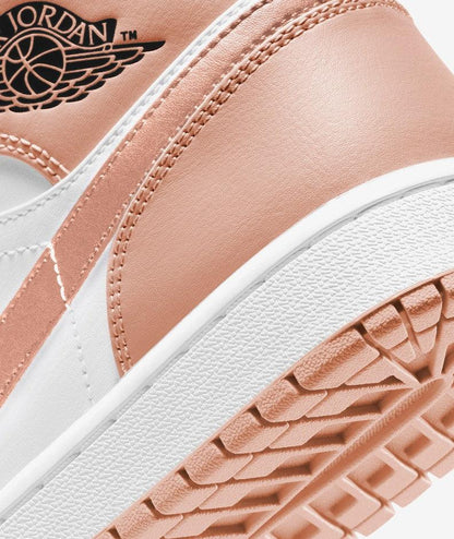 Jordan 1 Mid Arctic Orange Black Toe 'Crimson Tint' - Funky Insole