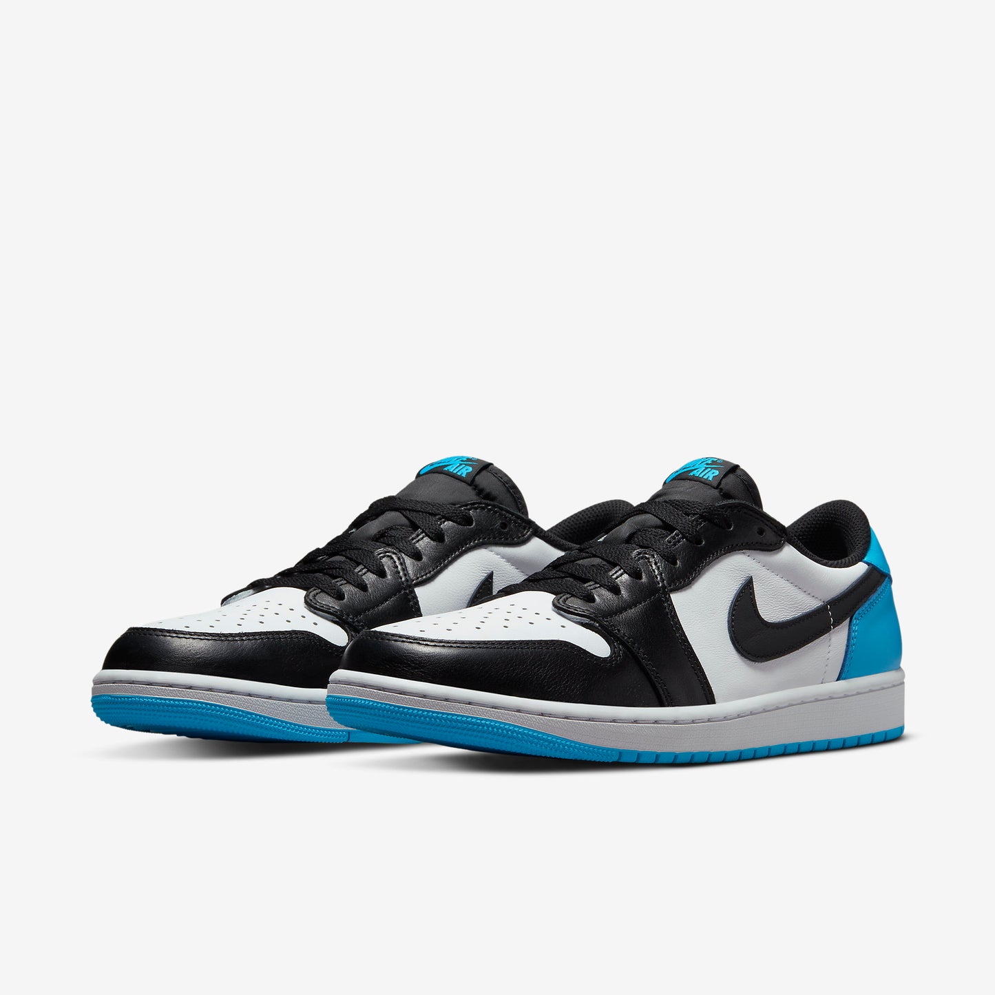 Jordan 1 Retro Low OG 'Black Dark Powder Blue' - Funky Insole