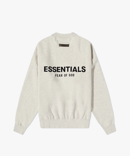 Fear of God Essentials Logo Crew Neck Sweat Light Oatmeal - Funky Insole