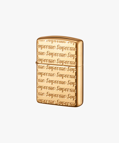 Supreme Repeat Engraved Zippo Gold - Funky Insole