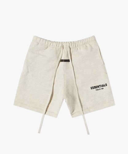 Fear of God Essentials Logo Sweat Short Light Oatmeal - Funky Insole