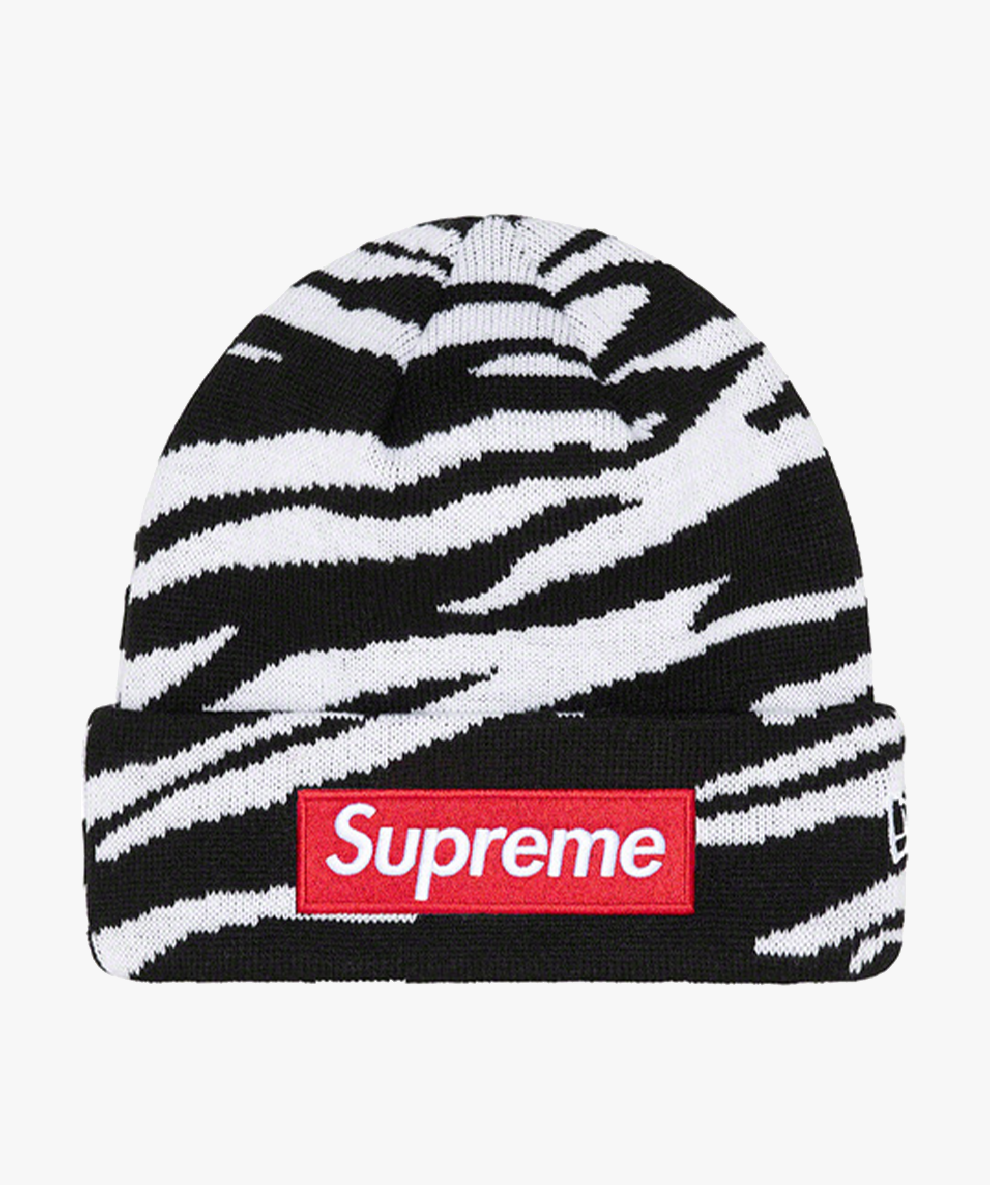 Supreme New Era Box Logo Beanie Zebra - Funky Insole