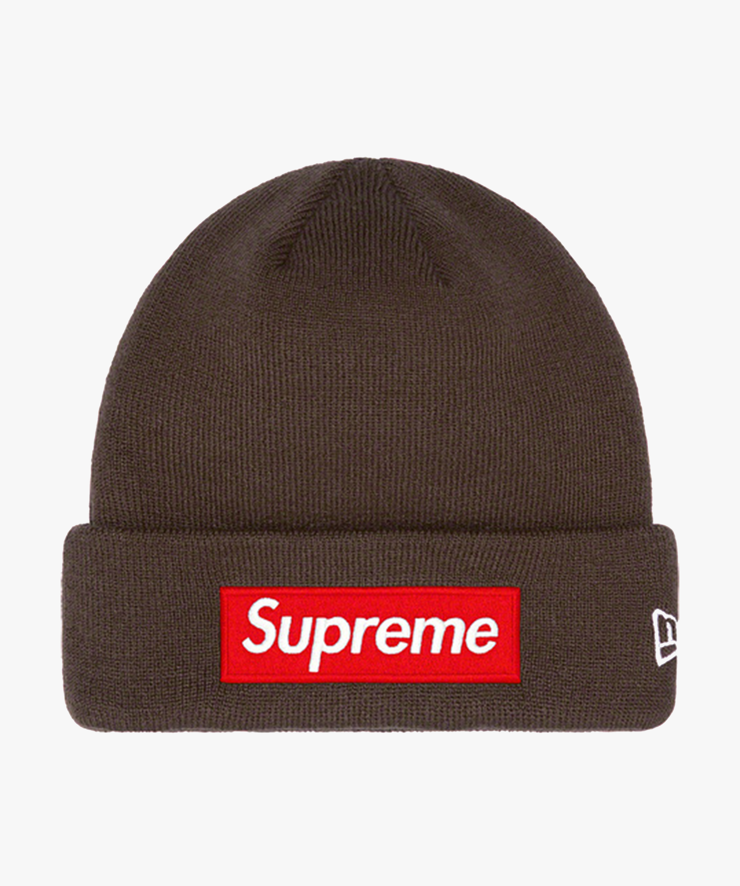 Supreme New Era Box Logo Beanie Brown - Funky Insole