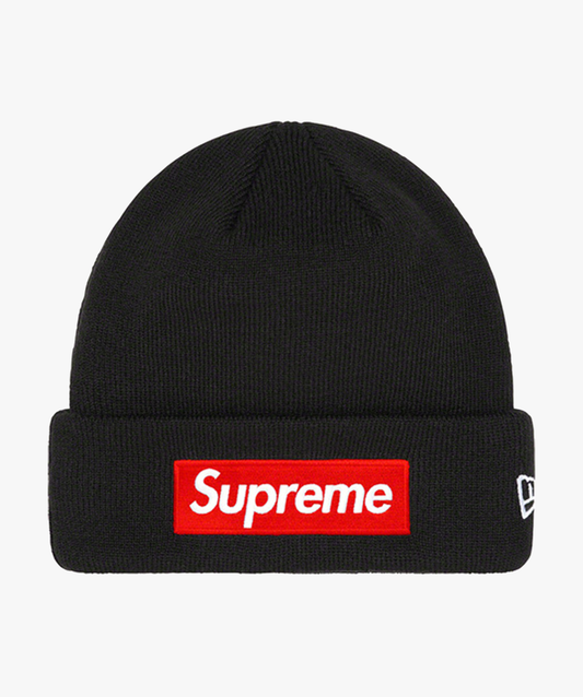 Supreme New Era Box Logo Beanie Black - Funky Insole