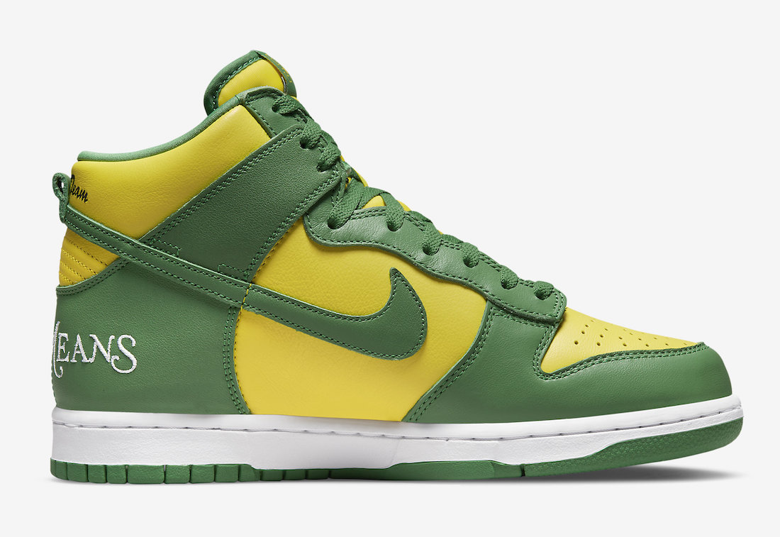 Nike SB Dunk High x Supreme By Any Means 'Brazil' - Funky Insole