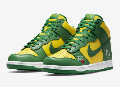 Nike SB Dunk High x Supreme By Any Means 'Brazil' - Funky Insole