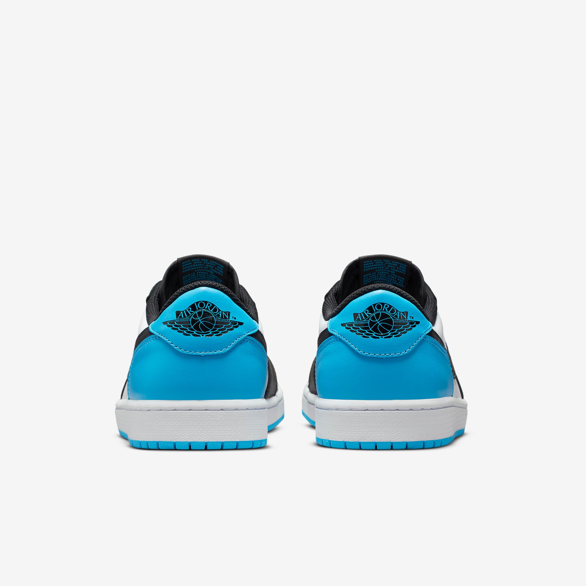 Jordan 1 Retro Low OG 'Black Dark Powder Blue' - Funky Insole