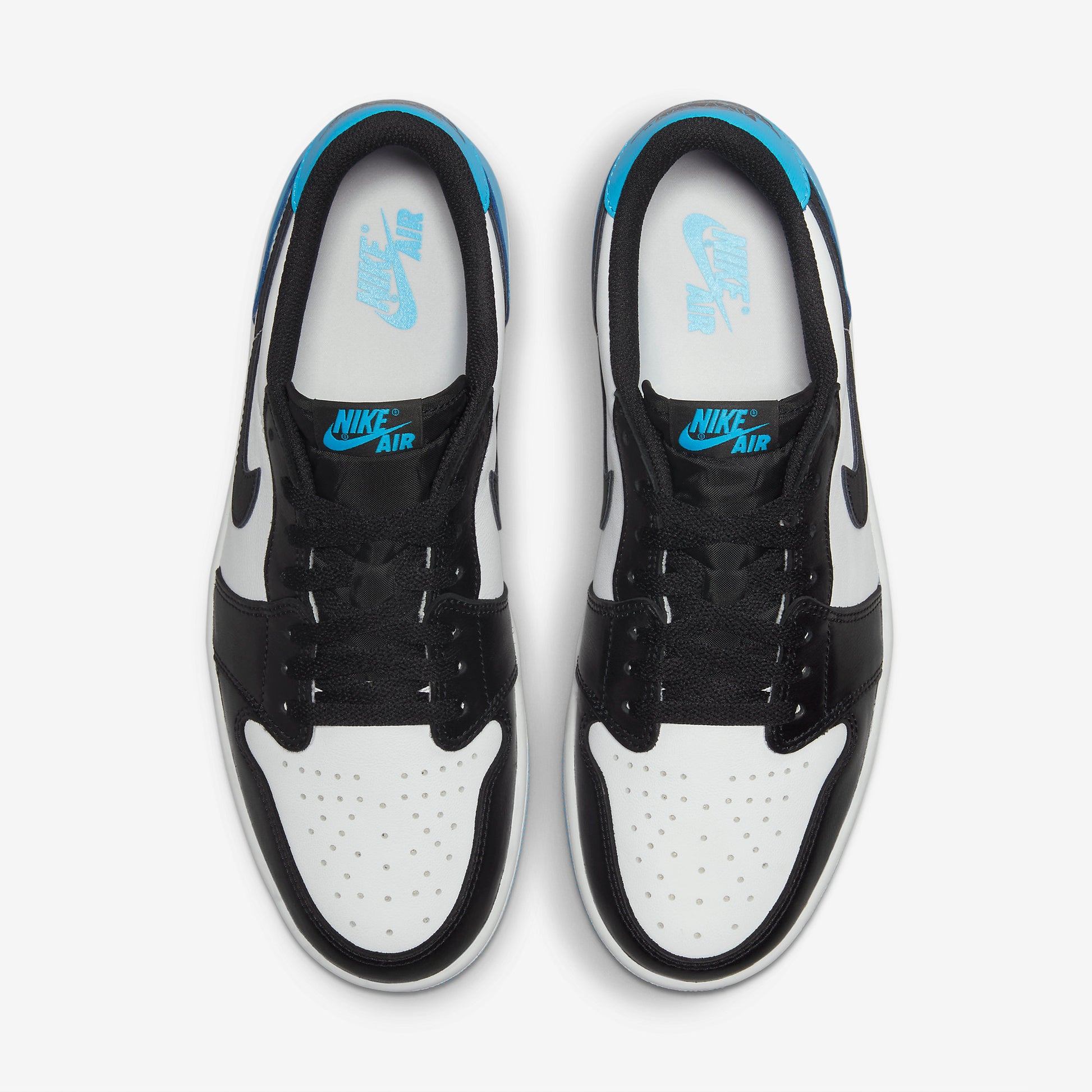 Jordan 1 Retro Low OG 'Black Dark Powder Blue' - Funky Insole