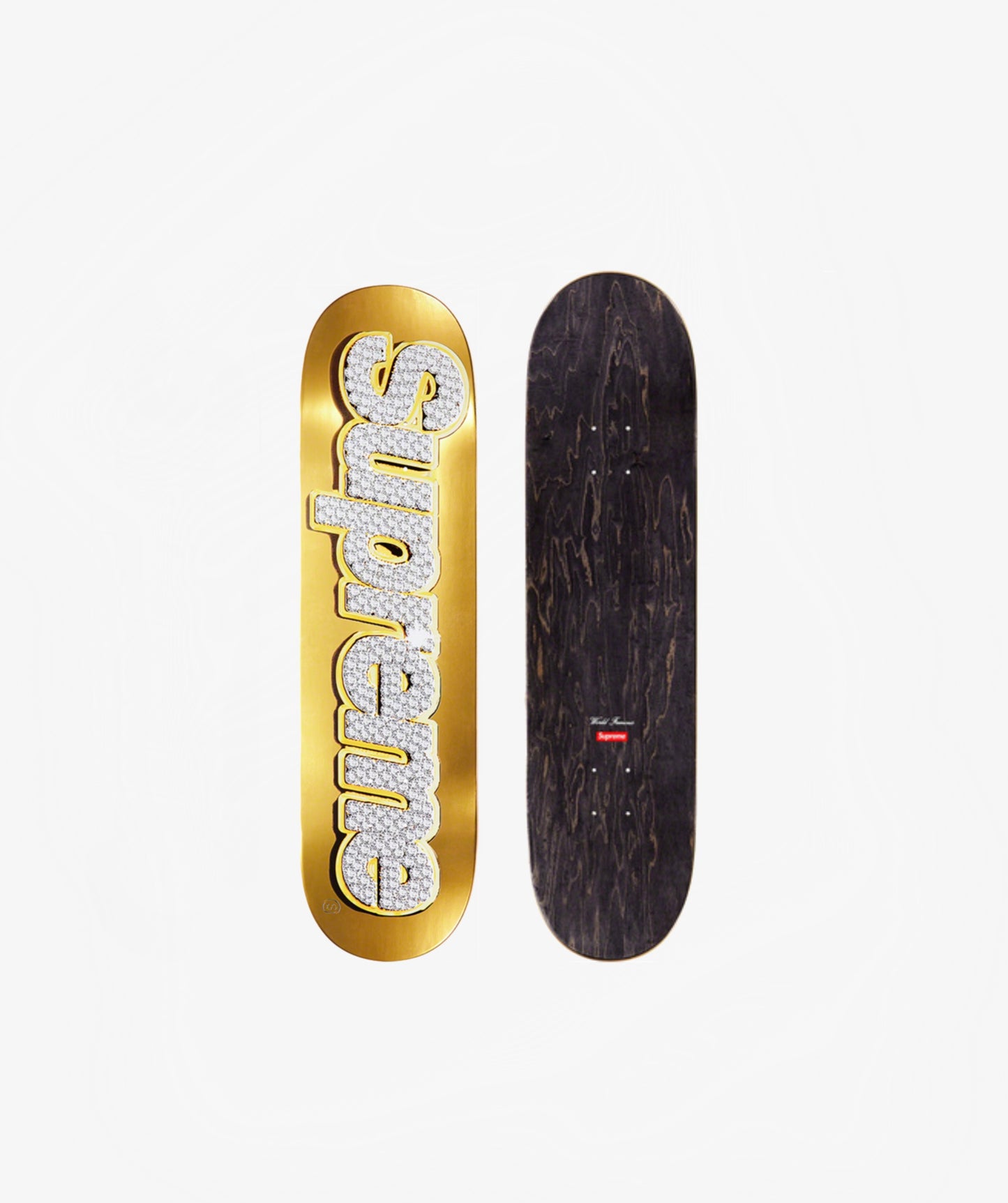 Supreme Bling Box Logo Skateboard Set - Funky Insole