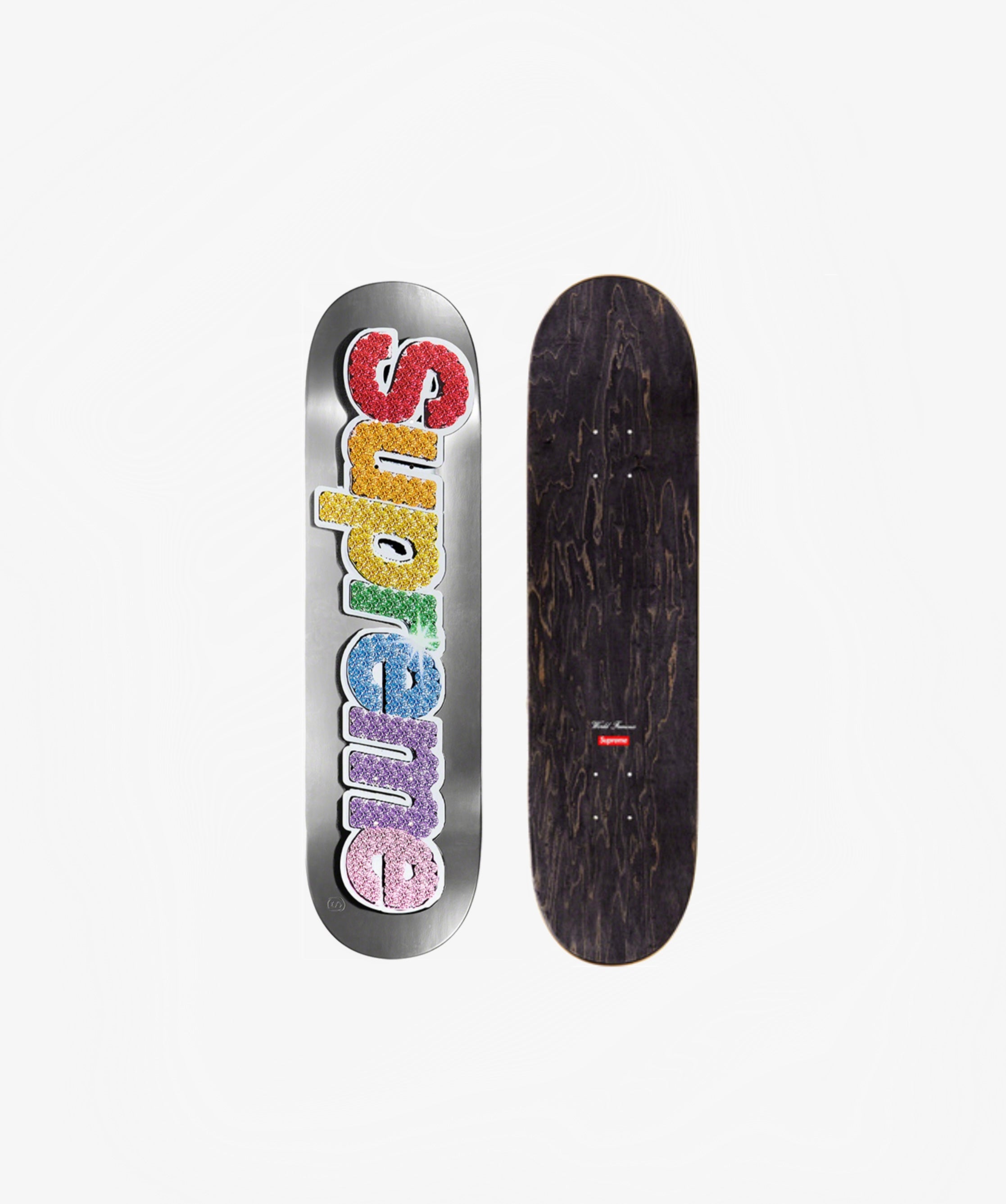 Supreme Bling Box Logo Skateboard Platinum – Funky Insole