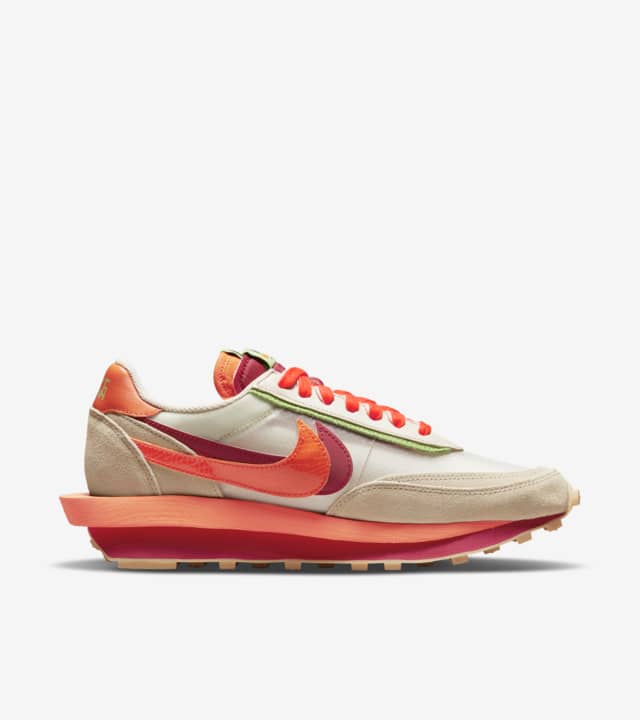 Nike LDWaffle x sacai x CLOT 'Orange Blaze' - Funky Insole