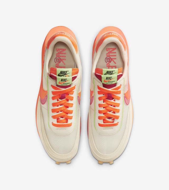 Nike LDWaffle x sacai x CLOT 'Orange Blaze' - Funky Insole