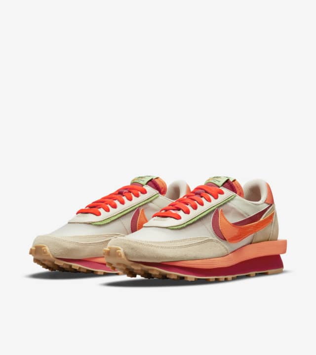 Nike LDWaffle x sacai x CLOT 'Orange Blaze' - Funky Insole