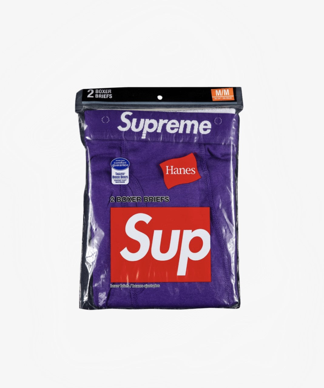 Supreme/ Hanes Boxer Briefs Purple (2 Pack) - Funky Insole