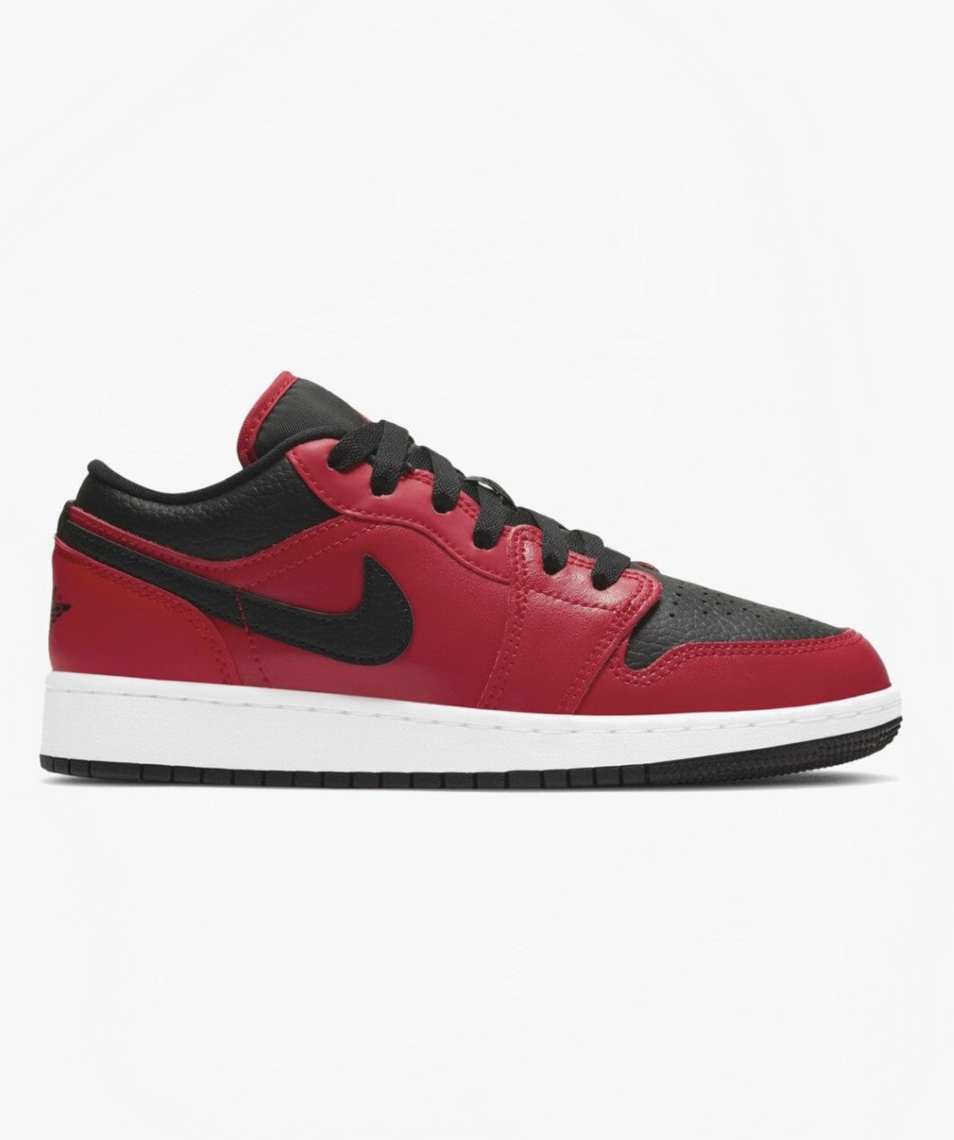 Jordan 1 Low 'Gym Red Black Pebbled' (GS) - Funky Insole